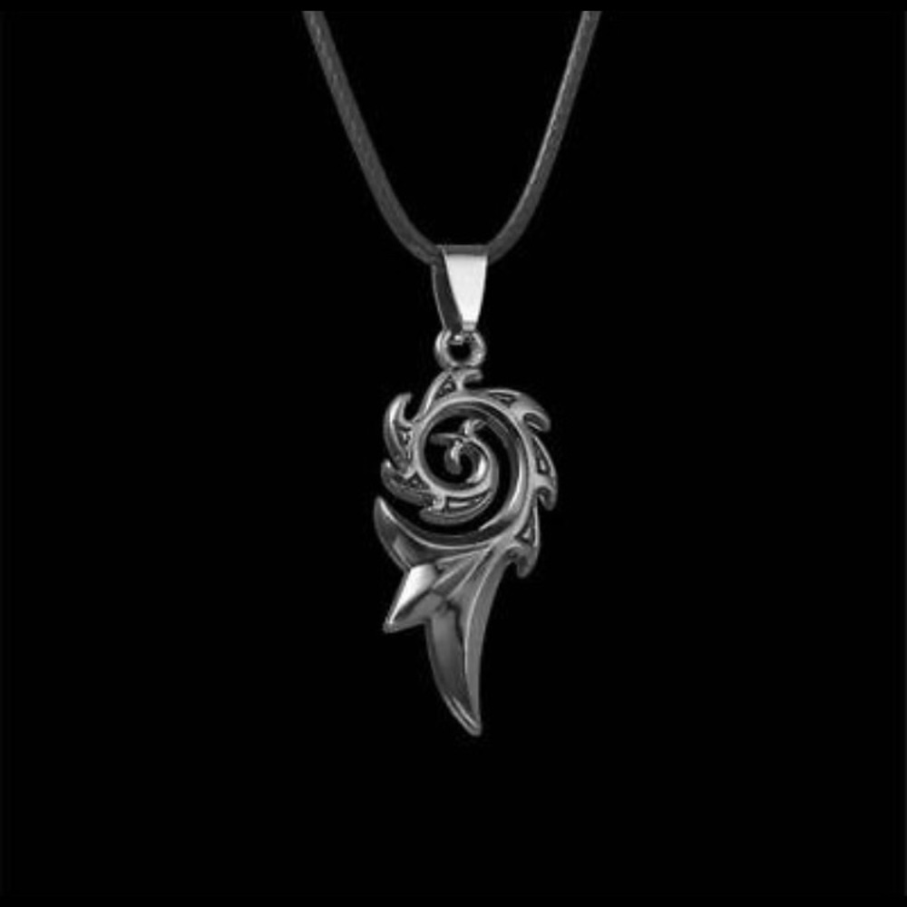 Men's Titanium Steel Flame Pendant Necklace NWT - Picture 3 of 6